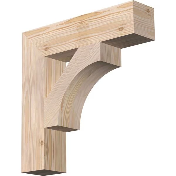Westlake Block Smooth Bracket, Douglas Fir, 3 1/2